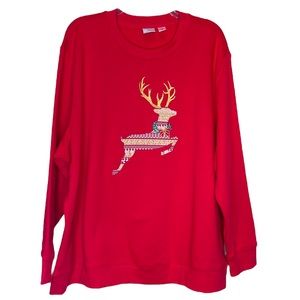 Holiday Editions Christmas Reindeer Sweatshirt